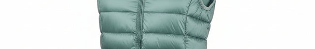Doudoune sans manches femme en duvet vert sauge
