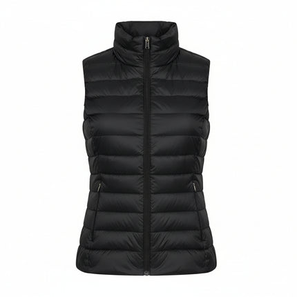 Doudoune sans manches femme ultra légère en duvet noire