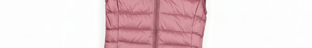 Doudoune sans manches femme en duvet rose poudré