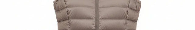 Doudoune sans manches femme en duvet taupe