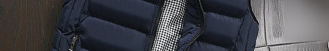 Doudoune sans manches homme bleu marine avec doublure vichy