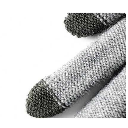 Gros plan sur la maille jacquard et la pastille tactile