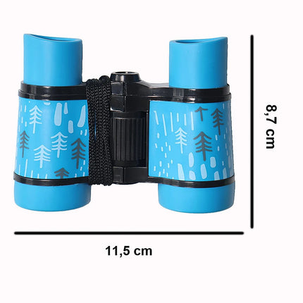 Dimensions des jumelles enfants 4x30 : 11,5 cm de large et 8,7 cm de haut