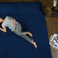 Sac de Couchage 2 Personnes Bleu avec Grande Ouverture