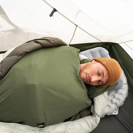 Sac de Couchage Ultra Light Vert en Nylon et Soie