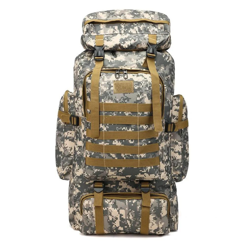 sac à dos randonnée homme 80l camouflage