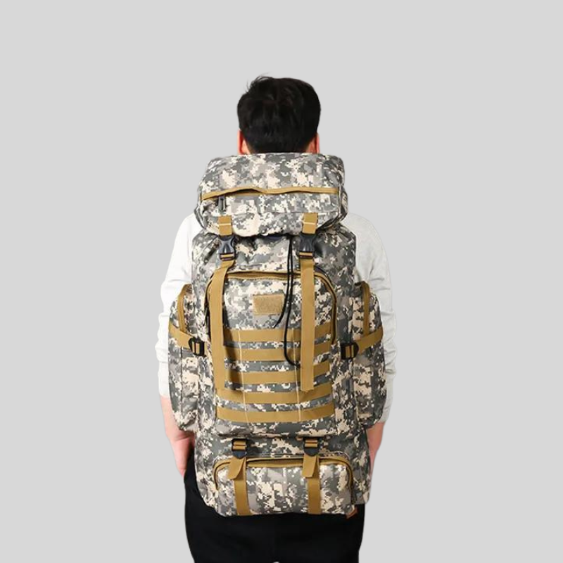 sac à dos randonnée homme 80l camouflage