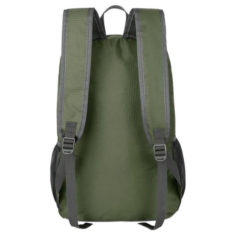 sac à dos randonnée pliable avec rangement pratique vert vue de dos