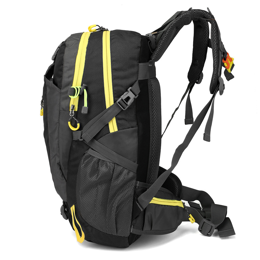 Sac à Dos Randonnée 40L Ultra Léger Pliable - Imperméable Homme Femme Trekking Voyage Camping Sport Noir - Grande Capacité Confortable