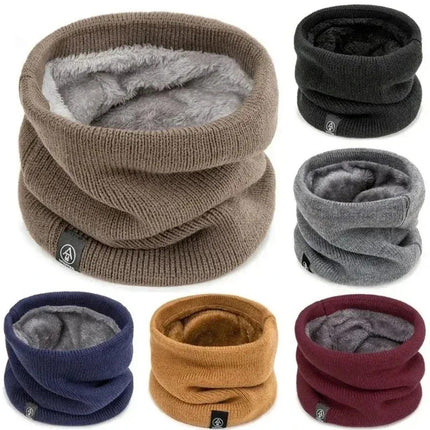 Tour de cou tricoté doublé polaire dans ses six coloris