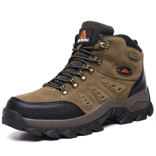 Chaussures de Montagne Hautes en Cuir Suède marron