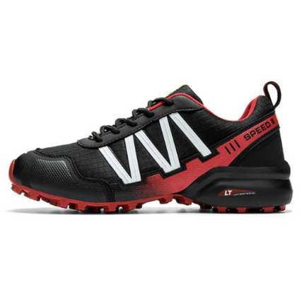 Chaussures Randonnée et Trail Imperméables pour Homme rouge sur fond blanc