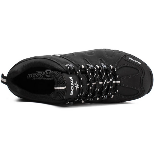 AZMAHT Chaussures Randonnée Homme Low Cuir Imperméable – Chaussures Trekking Pied Gonflé Confortables Noir 49