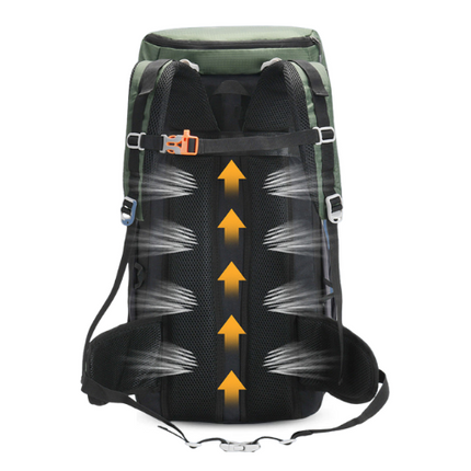 Sac à Dos Randonnée Étanche 50L Confort & Résistance sur fond blanc